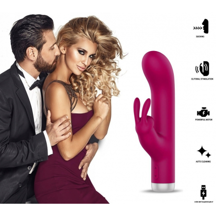 MARLON VIBRADOR CONEJO DE PUNTO G Y CLITORIS RECARGABLE