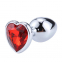 PLUG ANAL CON JOYA DE CORAZÓN ROJO 3,4CM