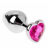 JOYA ANAL PLUG CORAZÓN DE CRISTAL 3,4CM DE DIAMETRO