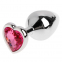 JOYA ANAL PLUG CORAZÓN DE CRISTAL 3,4CM DE DIAMETRO