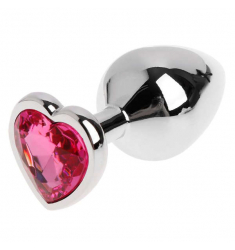 JOYA ANAL PLUG CORAZÓN DE CRISTAL 3,4CM DE DIAMETRO