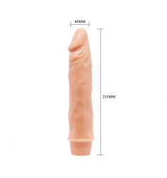 VIBRADOR REALISTICO COLOR NATURAL DE 21.5 CM