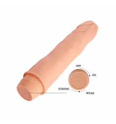 VIBRADOR REALISTICO COLOR NATURAL DE 21.5 CM