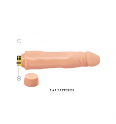 VIBRADOR REALISTICO COLOR NATURAL DE 21.5 CM