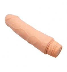 VIBRADOR REALISTICO COLOR NATURAL DE 19.5 CM