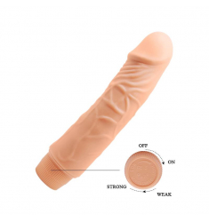 VIBRADOR REALISTICO COLOR NATURAL DE 19.5 CM