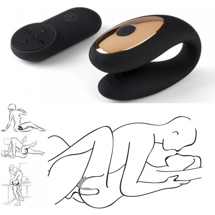  VIBRADOR PARA PAREJAS CON CONTROL REMOTO,RECARGABLE POR USB