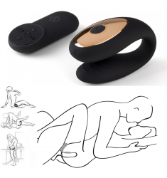  VIBRADOR PARA PAREJAS CON CONTROL REMOTO,RECARGABLE POR USB