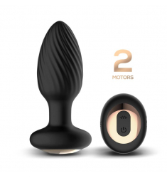 PLUG ANAL VIBRACIÓN Y MOVIMIENTO ROTADOR 360º CON CONTROL REMOTO