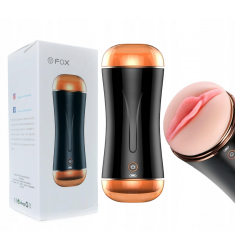 MASTURBADOR VAGINA-ANO RECARGABLE CON SENSOR DE MOVIMIENTO Y SONIDO