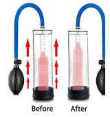 BOMBA DE ERECCION PARA EL PENE TRANSPARENTE HASTA 23CM