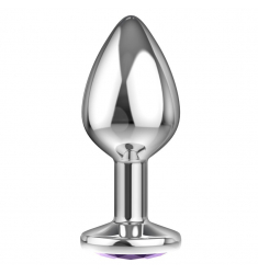 PLUG JOYA ANAL DE METAL  LILA MEDIANO 3,4CM