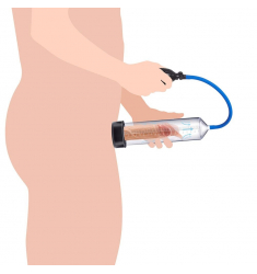 BOMBA DE ERECCION PARA EL PENE TRANSPARENTE HASTA 23CM