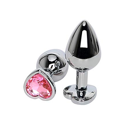 CAJA METAL CON PLUG JOYA ANAL DE METAL DE CORAZON