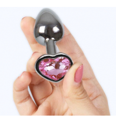 PLUG JOYA ANAL FORMA DE CORAZON EN CAJA DE REGALO