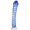 ELEGANTE DILDO DE CRISTAL EN TONOS  AZUL ES