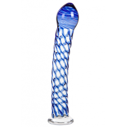 DILDO DE CRISTAL AZUL Nº 5