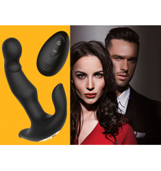 PROSTATICO VIBRADOR ROTADOR CON PERLAS,CONTROL REMOTO RECARGABLE