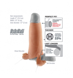 FUNDA DE TACTO REAL CON ESTIMULACIÓN DE CLIRORIS Y TESTICULOS