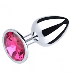 PLUG JOYA ANAL DE METAL DIAMOND ROSA