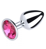 PLUG JOYA ANAL DE METAL DIAMOND ROSA