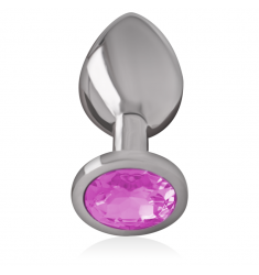 PLUG JOYA ANAL DE METAL DIAMOND ROSA