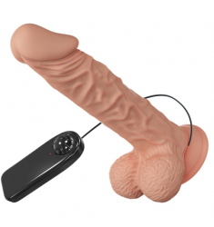  Pene realístico vibrador con ventosa. natural 24cm