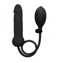 PENE REALÍSTICO INFLABLE DE SILICONA NEGRO