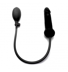 PENE REALÍSTICO INFLABLE DE SILICONA NEGRO