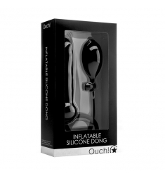 PENE REALÍSTICO INFLABLE DE SILICONA NEGRO