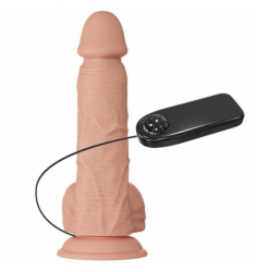  Pene realístico vibrador con ventosa. natural 22cm