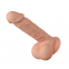  Pene realístico vibrador con ventosa. natural 21cm