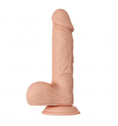  Pene realístico vibrador con ventosa. natural 22cm