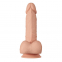  Pene realístico vibrador con ventosa. natural 21cm