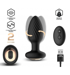 PLUG ANAL VIBRACIÓN Y MOVIMIENTO ROTADOR 360º CON CONTROL REMOTO