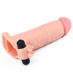 FUNDA PARA EL PENE CON VIBRACIÓN + 5 Cm