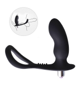 ANILLO PARA PENE CON PLUG PROSTÁTICO CON VIBRACIÓN