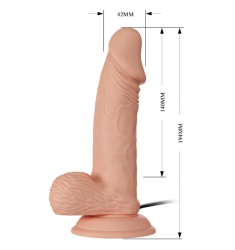  Pene realístico vibrador con ventosa.natural 20cm
