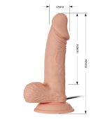  Pene realístico vibrador con ventosa.natural 20cm