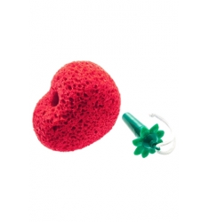 ESPONJA VIBRADORA CON FORMA DE FRESA-CORAZÓN